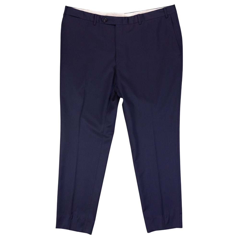 Recent Canali 1934 Dress Pants Mens 38x31.5 Navy Blue Wool Flat Front Italy